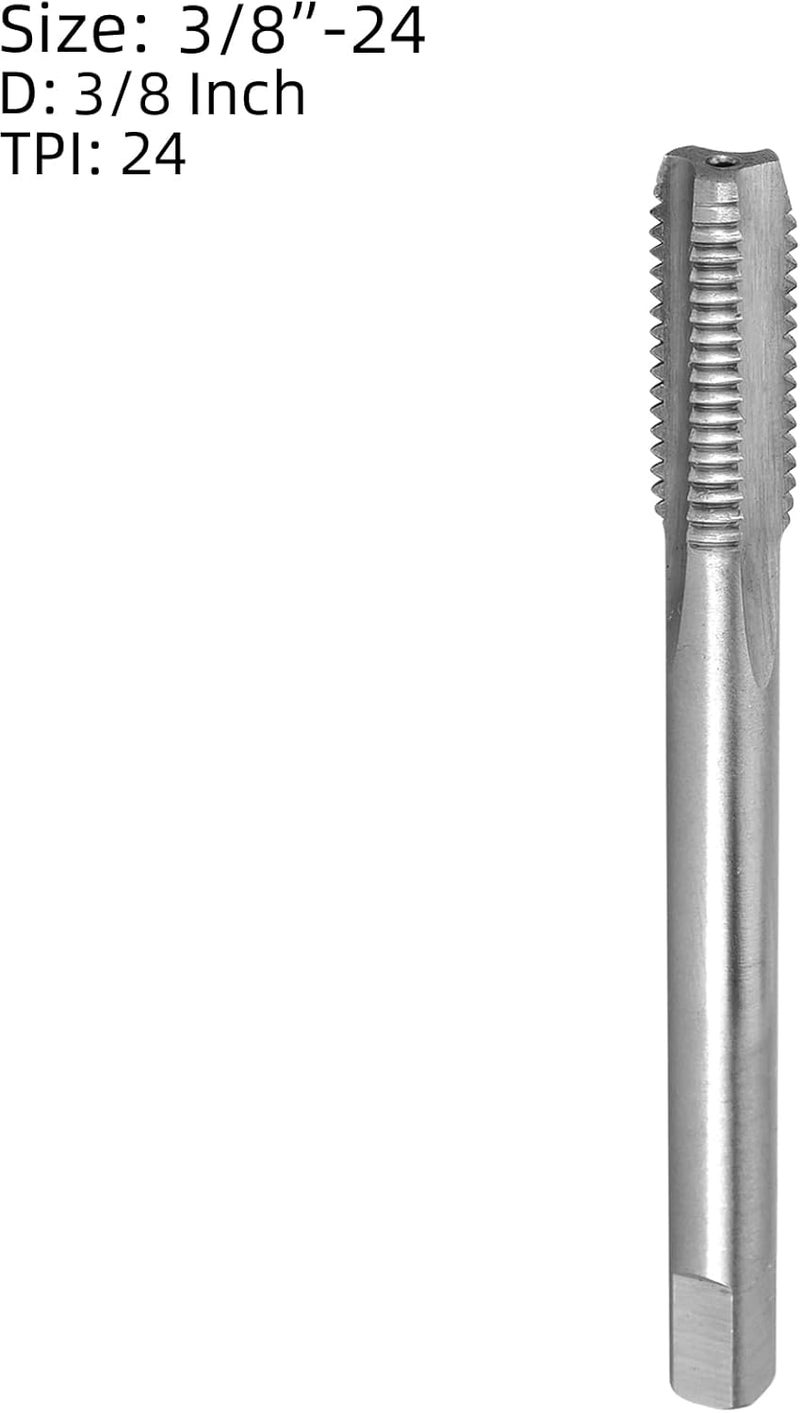 Burkit 3/8"-24 UNF Tap and Die Set, 3/8 x 24 UNF Machine Thread Tap and Round Die Right Hand - Image 2